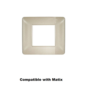 แผ่นปิดท้ายเทคโนโพลีเมอร์ 2 โมดูล สีทราย - Product Image 1
