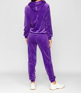 Meilleur prix Survêtements en velours personnalisés pour femmes Jogging Sportswear Respirant Prix Pas Cher Running Training Velvet TrackSuit - Product Image 3