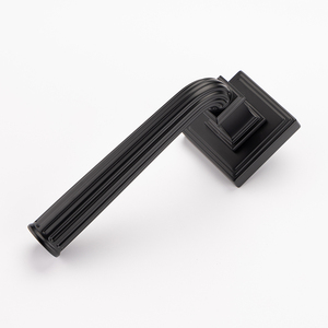 Manija <span class=keywords><strong>de</strong></span> <span class=keywords><strong>Puerta</strong></span> Art Deco con Diseño Escalonado y Roseta Cuadrada <span class=keywords><strong>de</strong></span> Aleación <span class=keywords><strong>de</strong></span> Zinc, Herraje Interior para Dormitorio, Baño, Oficina, Hotel y Hogar - Product Image 4