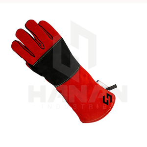 Gants de soudage en cuir pleine fleur résistants à la chaleur et aux flammes avec doigts rembourrés du Pakistan - Product Image 5