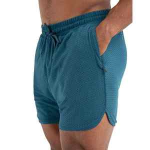 Short de gymnastique décontracté 100% coton pour hommes, pantalon de jogging en maille d'été, pantalon de survêtement avec logo personnalisé, confortable et anti-rides, adapté à la baignade à la plage - Product Image 3