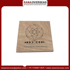 Géométrie sacrée en bois cristal grille planche autel Chakra Wicca cristal guérison géométrie sacrée Metatron Cube Witchcraft - Product Image 5