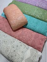 Nouvelle collection de matériel de robe Net Cut Work Dupatta Fabric Disponible au prix de gros auprès d'un fournisseur indien