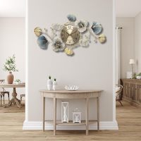 Horloges murales en métal au design traditionnel et moderne, finition artisanale, à suspendre pour la décoration murale de luxe de la maison ou du bureau - Anniversaire Ramadan