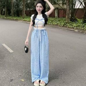 Mujeres calientes de verano Precio de fábrica Natural Odm Lavable Embalaje personalizado Fabricante de Vietnam croptop para niña Juego de 2 piezas - Product Image 3