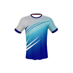 Uniformes de chemises de tennis pour hommes Logo de club personnalisé Vêtements respirants sublimés T-shirts populaires en jersey personnalisables vente en gros - Product Image 6