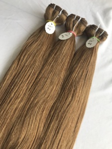 100% exportation de qualité supérieure vison cambodgien temple indien Remy vierge 20 ''couleur #8 faisceaux droits Extension fournisseur indien - Product Image 3