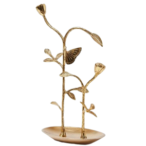 Support à bijoux en métal doré personnalisé conteneur organisationnel polyvalent pour boucles d'oreilles colliers stockage décoratif - Product Image 6