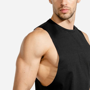 Nuevo Chaleco de algodón de secado rápido personalizable para hombre, ropa de calle estilo XL, con cuello redondo Camiseta sin mangas, chaleco - Product Image 5