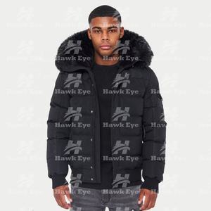 แจ็คเก็ตขนเป็ดแฟชั่นผู้ชาย2022มีฮู้ดเสื้อโค้ทฤดูหนาวระบายอากาศได้ดีเคลือบฟองลายที่น่าสนใจขายส่ง - Product Image 1