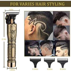 Afeitadora Recargable en Forma de T para Hombre, Cuchilla Profesional de Acero Inoxidable, Ajustable, Resistente al Agua, con Batería USB, Lavable, Enchufe Estadounidense - Product Image 5