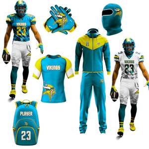 ชุดเครื่องแบบกีฬาอเมริกันฟุตบอลชุดยูนิฟอร์มอเมริกันฟุตบอลพิมพ์โลโก้ตามสั่ง - Product Image 4