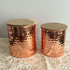 Portavelas de Cobre Martillado Personalizado al por Mayor con Tapa de Madera, Contenedor Vacío de Lujo Hecho a Mano para Decoración Navideña del Hogar - Product Image 2