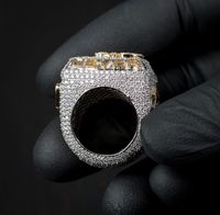 Bague de championnat personnalisée en argent 925 avec diamants en moissanite glacés, style hip-hop tendance, pour homme, pour fête, fiançailles, mariage