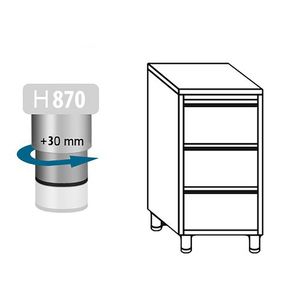 ตู้ลิ้นชักเชิงพาณิชย์ PREMIUM - สแตนเลส - 3 ลิ้นชัก - 500x600 มม. - Product Image 5