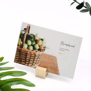 25mm Würfel Messing Karten halter Etiketten preis Tga Visitenkarte Desktop Notizblock Nachrichten halter Basis ständer Desktop Organizer Hochzeit - Product Image 4