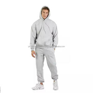 Survêtements unisexes en molleton de coton épais, impression personnalisée sur écran, jogging, motif uni, vêtements d'hiver épais - Product Image 3