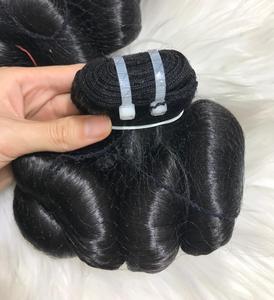 Extensiones de cabello humano crudo con rizo italiano hinchable, paquetes de trama, máquina de cabello Remy, doble dibujado, a bajo precio, fácil cuidado, Color más oscuro - Product Image 6