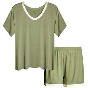 Ensemble 2 pièces pour femmes grande taille avec logo personnalisé, t-shirt à manches courtes et short, ensemble décontracté, prix de gros - Product Image 4