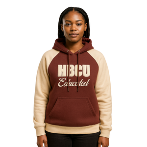 Sudadera con Capucha de Manga Raglán Color Granate, Estilo HBCU, con Bordado Chenille, para Hermandad Griega Delta Divine Nine, Personalizable - Product Image 1
