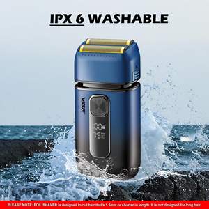 Rasoir électrique rechargeable USB pour hommes, rasoir sans fil à double lame avec batterie longue durée et tondeuse escamotable - Product Image 2