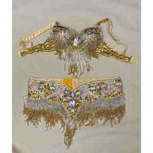 Nuevo aspecto con sujetador de precio razonable, trajes de danza del vientre con cuentas para mujer, talla grande con calidad superior - Product Image 3