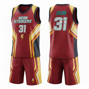 Uniforme de Baloncesto Universitario Personalizado para Adultos, Diseño 2026, Impresión 3D, 100% Poliéster, Secado Rápido, Transpirable, con Nombre del Jugador - Product Image 5