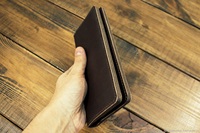 Portefeuille familial ALBORZ PP02 en cuir véritable fait main, personnalisé, avec protection RFID, fermeture ouverte, court, unisexe, pour passeport