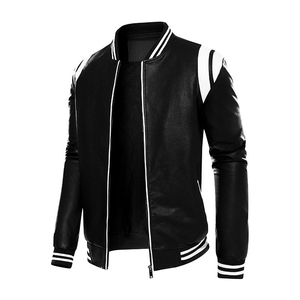 Veste en cuir respirante et durable de qualité supérieure pour homme, avec fermeture éclair, garniture en peau de mouton, design personnalisé, coupe-vent d'hiver, service OEM - Product Image 3