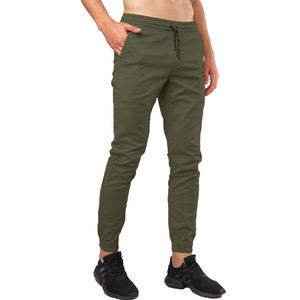 Hot Sale <b>Men's</b> Casual Fitness Jogging Pants <b>Elastic</b> Waist Canvas Sweatpants with High Waist Closure Dark Wash Sports Joggers - Product Image 2