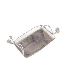 Bandeja de metal de calidad de exportación con acabado plateado, suministro al por mayor, bandeja de servicio segura para comida, cena y uso decorativo - Product Image 1