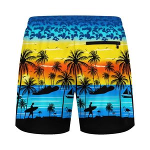 Short de bain imprimé par sublimation avec logo personnalisé, shorts de plage légers à séchage rapide pour la plage - Product Image 3