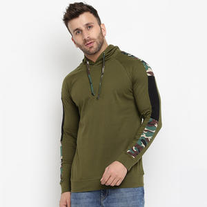 Sudadera con capucha y cremallera para hombre, de algodón grueso, corte ajustado, forro polar, talla grande, color liso, bordada, para otoño, OEM - Product Image 6