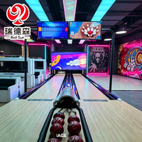 Ensemble de bowling en métal durable Red Sun BL2 Mini avec équipement de piste, divertissement en salle, ensemble de bowling