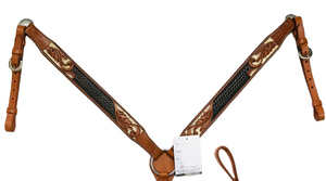 Sculpture florale occidentale de haute qualité et collier de poitrine de cheval en cuir usiné pour l'équitation produit en gros - Product Image 6