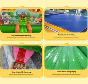 บ้านลมเป่าลมแบบเป่าลมยักษ์  รักษาสิ่งแวดล้อม ผลิตตามสั่ง  ทำจาก PVC หนา 0.55 มม. ได้รับมาตรฐาน CE พร้อมเครื่องเป่าลม  ชุดสไลเดอร์กระโดด  บ้านลมเชิงพาณิชย์ สำหรับโรงเรียนอนุบาล - Product Image 4