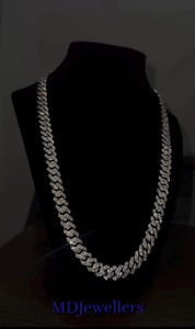 Chaîne cubaine Iced Out en argent sterling 925, style hip-hop de luxe, avec diamants Moissanite VVS, pour homme, idéale pour les soirées - Product Image 2