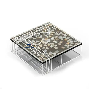 TOP Eid-caja de almacenamiento de perla madre de Oriente Medio, caja de Chocolate de Ramadán con cubierta acrílica, incrustación de mopa - Product Image 2