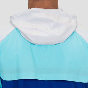 Chaqueta cortavientos impermeable ligera para hombre, para senderismo, correr, transpirable, con cuello levantado, cierre de cremallera, servicio OEM disponible - Product Image 4