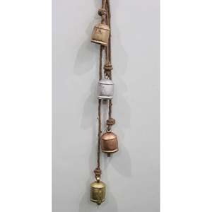 Campana Metálica Rústica Decorativa de Lujo con Adorno Colgante Hecho a Mano para Decoración de Interiores de Casas de Campo, Patios y Jardines - Product Image 2