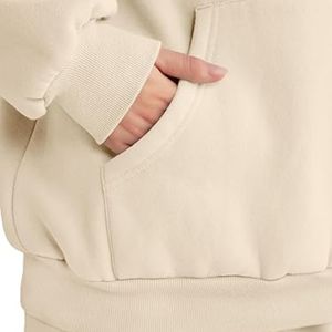 Conjuntos de 2 piezas de invierno de talla grande para mujer, moda de otoño, Sudadera con capucha de salón de gran tamaño con bolsillos, pantalones de chándal holgados, conjuntos de chándal tejidos - Product Image 6