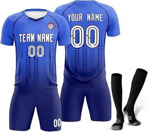 Vêtements de football rétro de haute qualité en gros, uniforme 100% polyester, maille respirante, léger, antibactérien, transfert thermique, short - Product Image 4