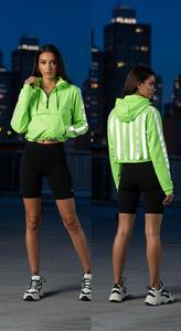 Sweat-shirt de jogging à capuche demi-zip surdimensionné pour femme, personnalisé, de haute qualité, OEM, écologique, pour l'extérieur, vente en gros - Product Image 2