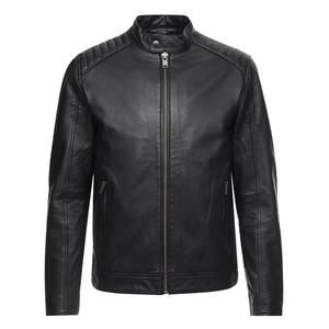 Veste en cuir véritable tendance unisexe, vêtements d'extérieur élégants, mode, coupe ajustée, design chaud, logo personnalisé, fournisseur en gros - Product Image 4