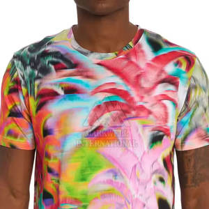 เสื้อยืดระบายอากาศผ้าฝ้าย100% ทรงหลวมสำหรับผู้ชายเสื้อยืดพิมพ์ซับลิเมชันแบบเข้ารูป - Product Image 5