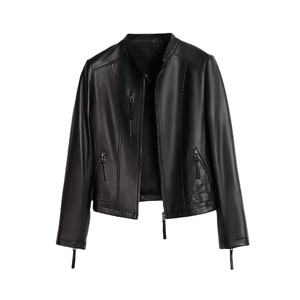 Chaquetas de PU a la moda, chaquetas de mujer, abrigos ajustados de cuero auténtico para ropa de calle, prendas de vestir exteriores de otoño e invierno, chaqueta al por mayor en Nurak - Product Image 1