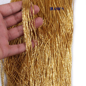 Wholesale Premium Quality Zardosi Flexible Smooth 1mm French Bullion Wires Copper Spring Dabka <b>Thread</b> for Embroidery and Jewelry - Product Image 5