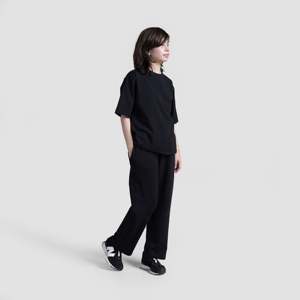 GA High-Waisted Women's Cord Trousers Breathable Black Wide-Leg Leggings Size Large Cotton Material - Product Image 4