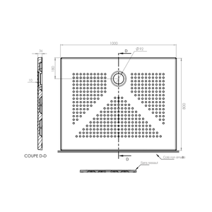 Receveur de douche en céramique noir mat Denver, 3 cm d'épaisseur, taille 100x80 - Product Image 2