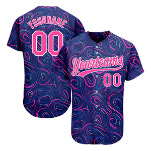 Camiseta de Béisbol Azul Sólida Personalizada para tu Equipo, Impresión por Transferencia de Calor, Transpirable, de Secado Rápido, 100% Poliéster, Unisex, para Adultos, Manga Corta - Product Image 5